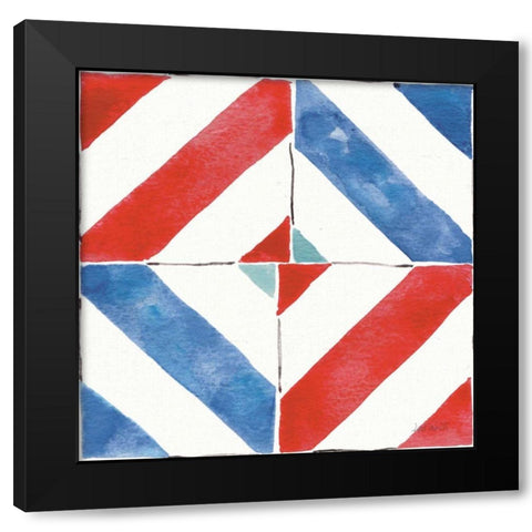 Americana Mood Pattern VIII Black Modern Wood Framed Art Print with Double Matting by Tavoletti, Anne