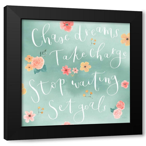 Chase Dreams Pattern VIB Black Modern Wood Framed Art Print with Double Matting by Jackson, Jenaya