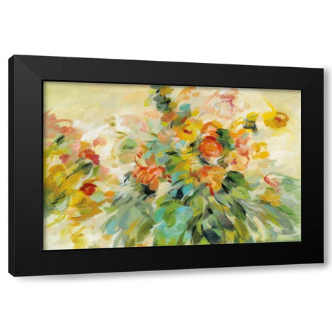 Festive Bouquet Black Modern Wood Framed Art Print with Double Matting by Vassileva, Silvia