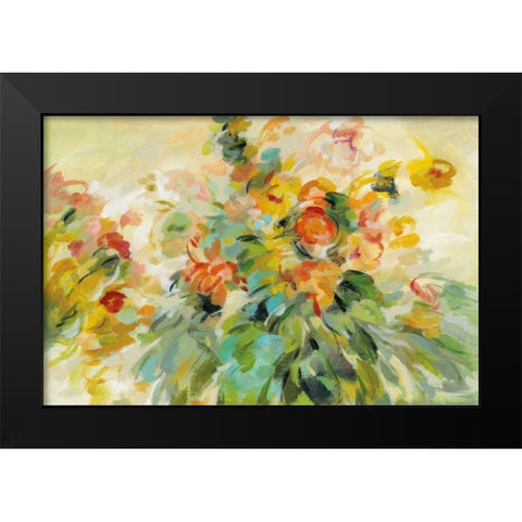 Festive Bouquet Black Modern Wood Framed Art Print by Vassileva, Silvia