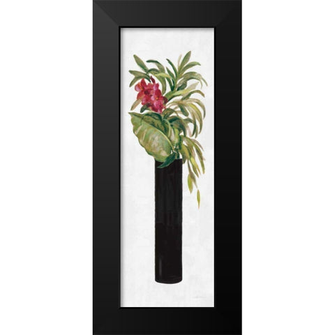 Tropical Lush I on White Black Modern Wood Framed Art Print by Vassileva, Silvia