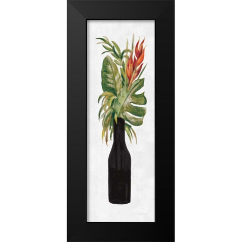 Tropical Lush II on White Black Modern Wood Framed Art Print by Vassileva, Silvia
