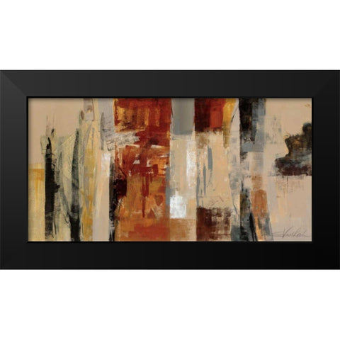 Urban Morning Black Modern Wood Framed Art Print by Vassileva, Silvia