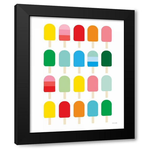 Popcycle Fun Black Modern Wood Framed Art Print by Kelle, Ann