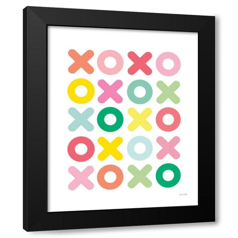 Love You Lots Black Modern Wood Framed Art Print by Kelle, Ann