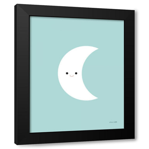 Moon Black Modern Wood Framed Art Print by Kelle, Ann