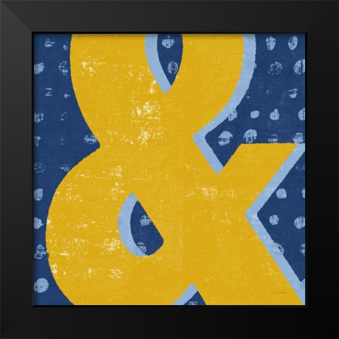 Punctuated Square II Bright Black Modern Wood Framed Art Print by Mullan, Michael