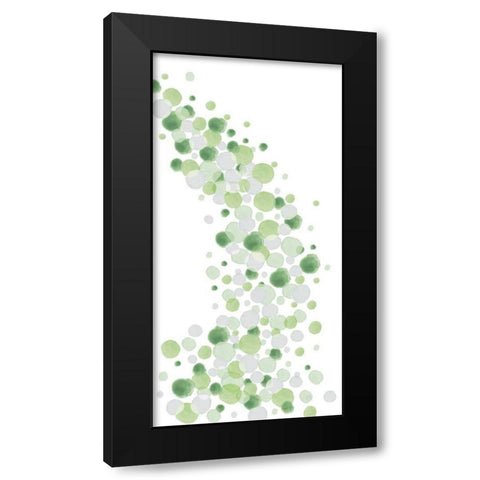 Dots Abstract I Black Modern Wood Framed Art Print with Double Matting by DeNeige, Elyse