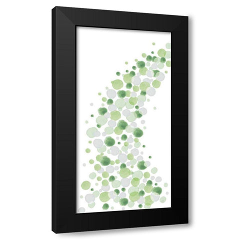 Dots Abstract II Black Modern Wood Framed Art Print with Double Matting by DeNeige, Elyse