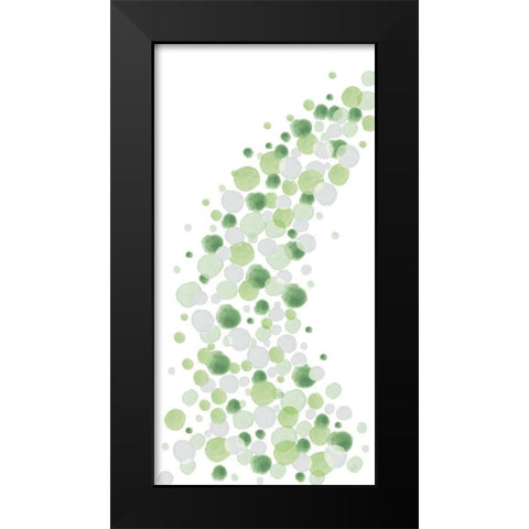 Dots Abstract II Black Modern Wood Framed Art Print by DeNeige, Elyse