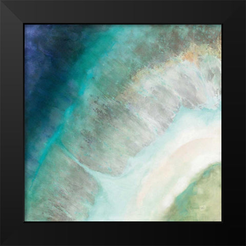 Coastal Diamond Black Modern Wood Framed Art Print by Nai, Danhui