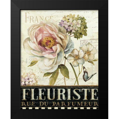 Marche de Fleurs III Black Modern Wood Framed Art Print by Audit, Lisa