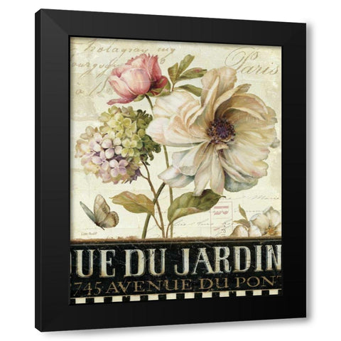 Marche de Fleurs II Black Modern Wood Framed Art Print by Audit, Lisa