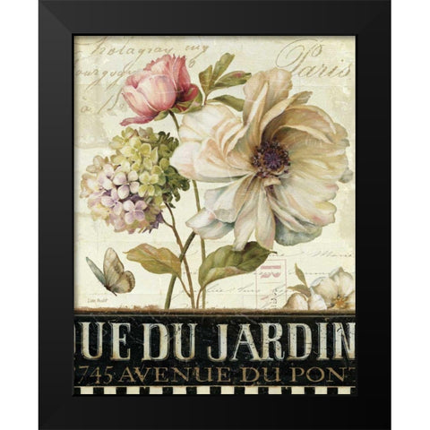 Marche de Fleurs II Black Modern Wood Framed Art Print by Audit, Lisa