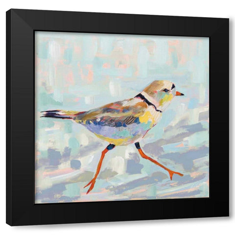 Coastal Plover I Neutral Black Modern Wood Framed Art Print with Double Matting by Vertentes, Jeanette