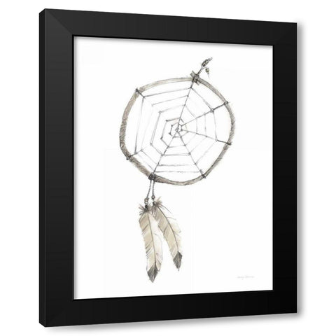 Indian Dream Catcher Neutral Crop Black Modern Wood Framed Art Print by Tillmon, Avery