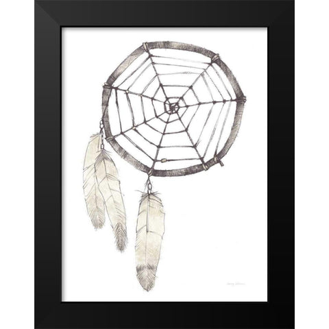 Dream Catcher Follow Your Dreams Neutral Black Modern Wood Framed Art Print by Tillmon, Avery