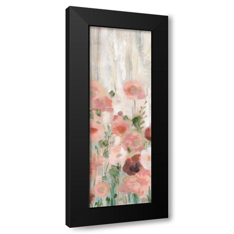 Sprinkled Flowers II BG Panel Black Modern Wood Framed Art Print with Double Matting by Vassileva, Silvia
