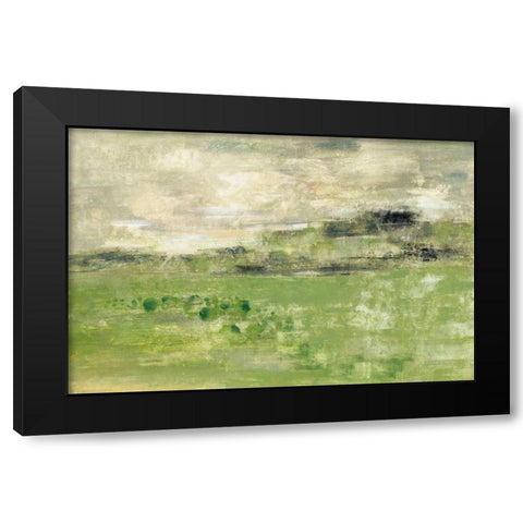 Spring Valley I Green Black Modern Wood Framed Art Print by Vassileva, Silvia
