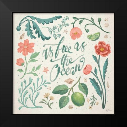 Seaside Botanical IV Black Modern Wood Framed Art Print by Penner, Janelle