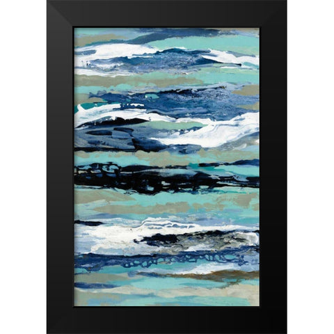 Coastal Sea Foam I Black Modern Wood Framed Art Print by Vassileva, Silvia