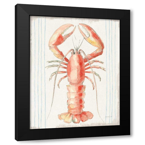 Floursack Nautical II no Words Black Modern Wood Framed Art Print by Nai, Danhui