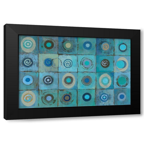Underwater Mosaic Black Modern Wood Framed Art Print with Double Matting by Vassileva, Silvia