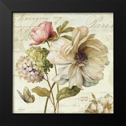 Marche de Fleurs II Black Modern Wood Framed Art Print by Audit, Lisa