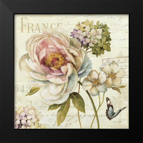 Marche de Fleurs III Black Modern Wood Framed Art Print by Audit, Lisa