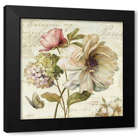 Marche de Fleurs II Black Modern Wood Framed Art Print with Double Matting by Audit, Lisa