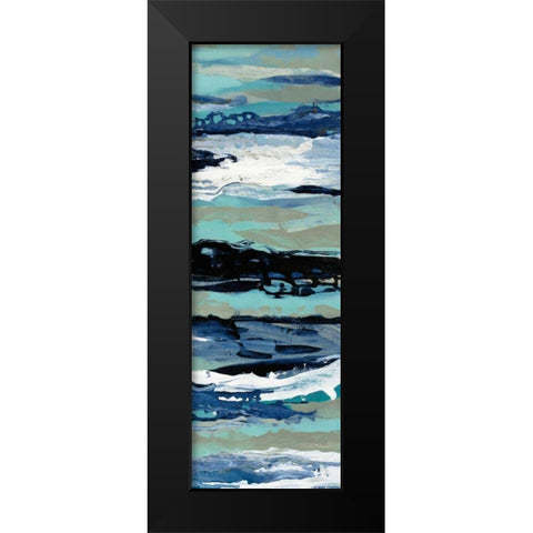 Coastal Sea Foam III Black Modern Wood Framed Art Print by Vassileva, Silvia