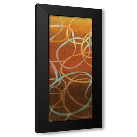 Square Dancing Circles I Black Modern Wood Framed Art Print with Double Matting by Adams, Sarah