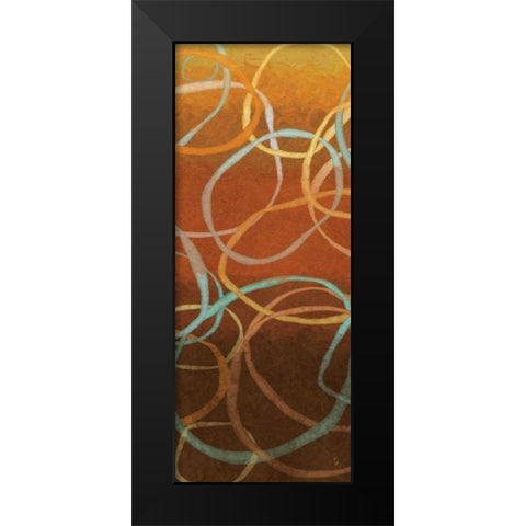 Square Dancing Circles I Black Modern Wood Framed Art Print by Adams, Sarah