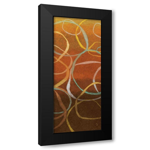 Square Dancing Circles II Black Modern Wood Framed Art Print with Double Matting by Adams, Sarah
