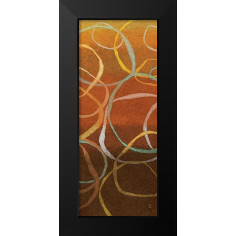 Square Dancing Circles II Black Modern Wood Framed Art Print by Adams, Sarah