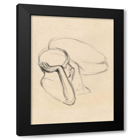 Figure Study I Black Modern Wood Framed Art Print with Double Matting by Wild Apple Portfolio