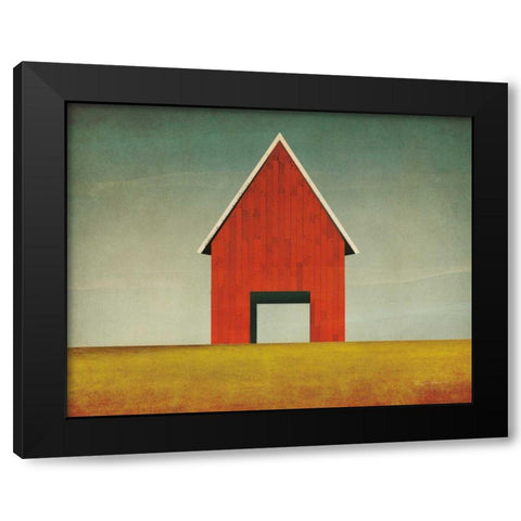 Red Barn Summer Black Modern Wood Framed Art Print by Fowler, Ryan
