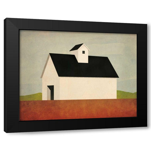 Fall Barn Black Modern Wood Framed Art Print with Double Matting by Fowler, Ryan
