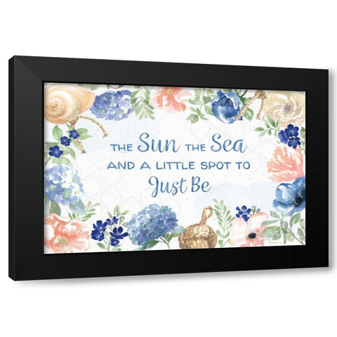 Coastline Botanical IV Black Modern Wood Framed Art Print with Double Matting by Grove, Beth
