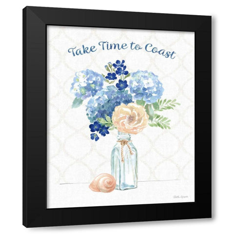 Coastline Botanical V Black Modern Wood Framed Art Print by Grove, Beth