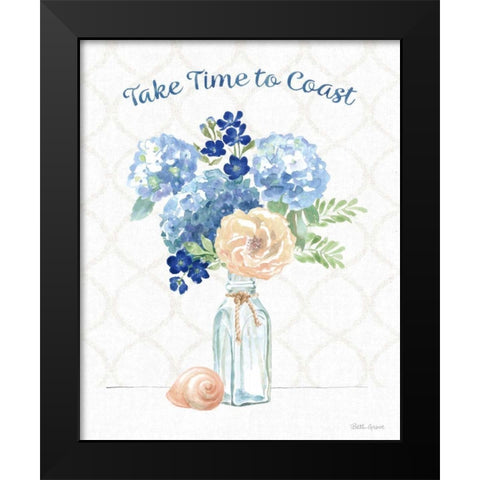 Coastline Botanical V Black Modern Wood Framed Art Print by Grove, Beth