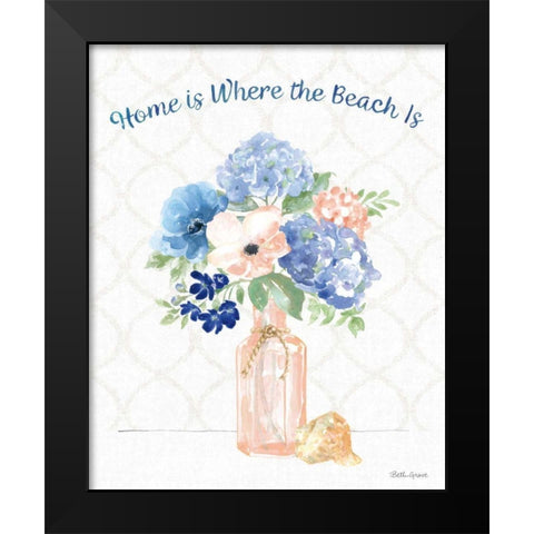 Coastline Botanical VI Black Modern Wood Framed Art Print by Grove, Beth