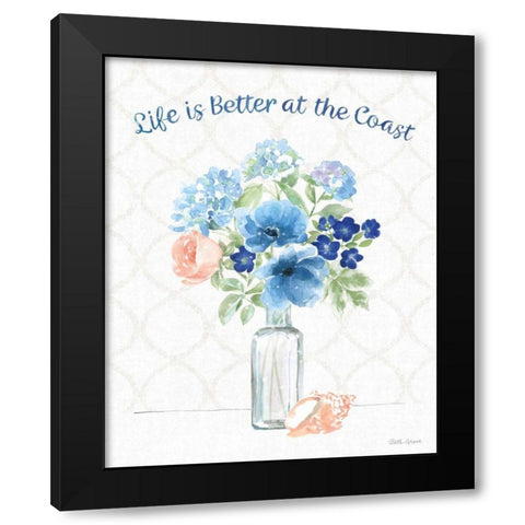 Coastline Botanical VIII Black Modern Wood Framed Art Print by Grove, Beth