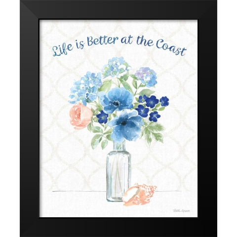 Coastline Botanical VIII Black Modern Wood Framed Art Print by Grove, Beth