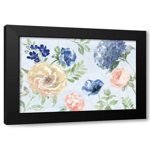 Coastline Botanical I Blue Black Modern Wood Framed Art Print with Double Matting by Grove, Beth