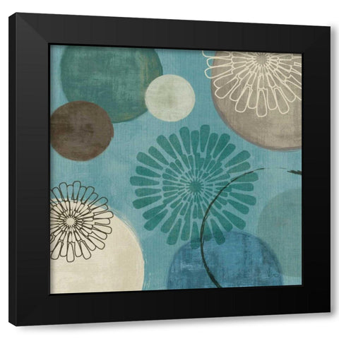 Flora Mood II Black Modern Wood Framed Art Print with Double Matting by Charron, Veronique