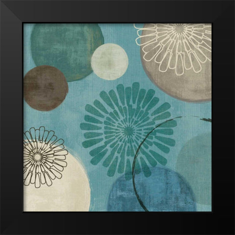 Flora Mood II Black Modern Wood Framed Art Print by Charron, Veronique