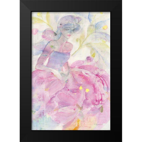 Dancer I Black Modern Wood Framed Art Print by Hristova, Albena