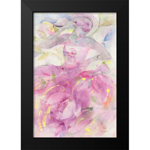 Dancer II Black Modern Wood Framed Art Print by Hristova, Albena