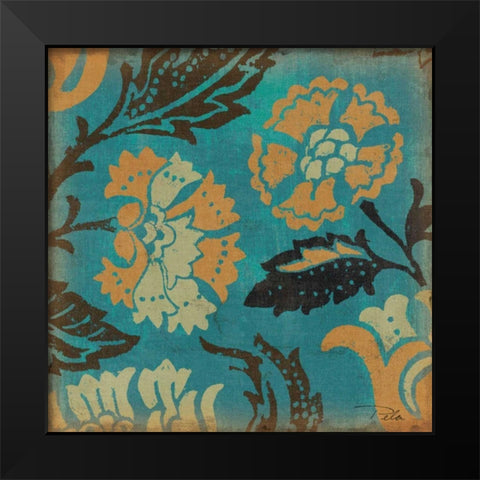 Estampes Floraux II Black Modern Wood Framed Art Print by Pela